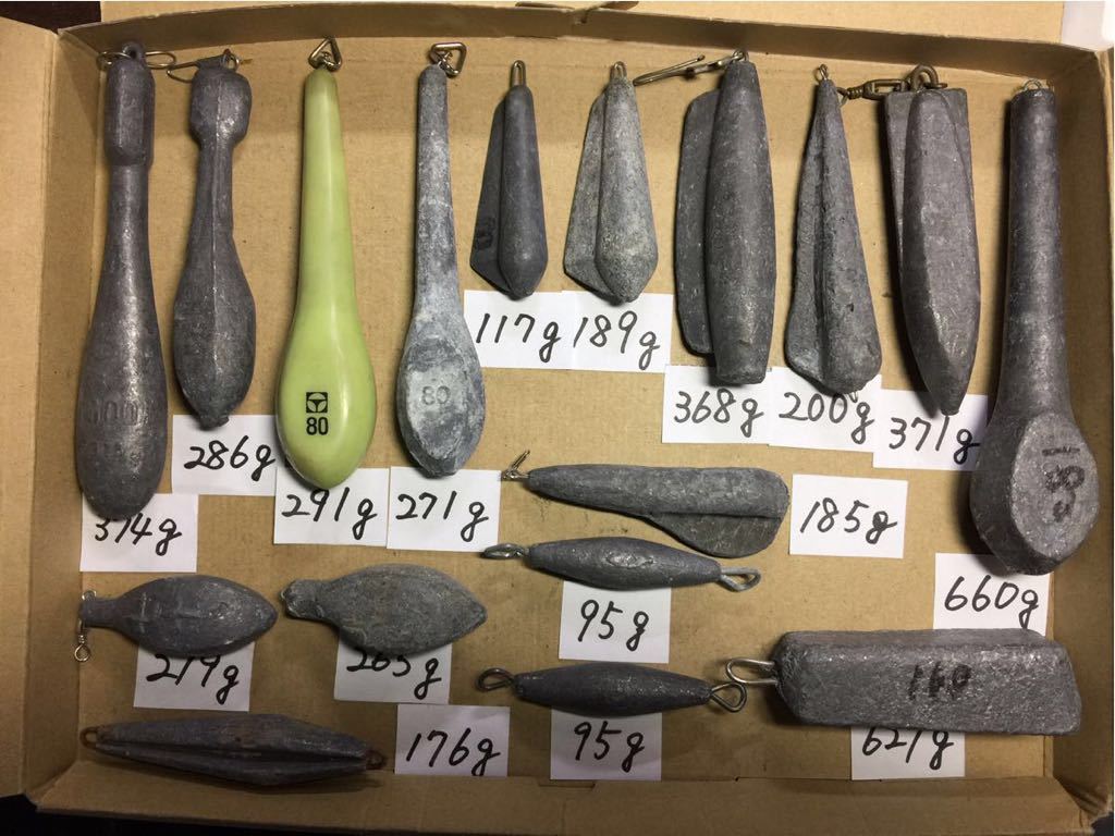 超激得，正規品 釣用品 投げ釣り オモリ 錘 鉛 胴突オモリ その他色々オモリ 合計17個まとめて 約4 790g 保管品& 品 管理No.358(その他)｜売買されたオークション情報、yahooの商品情報をアーカイブ公開 - オー その他