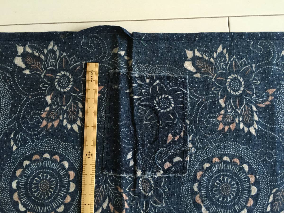 藍染 藍染アンティーク Antique Sam's Collection古布 古裂 菊唐草 鶴
