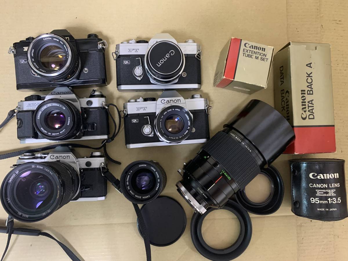 AE-1 Canon Program Camera 50mm 35mm SLR com with : - Kit FD Film 