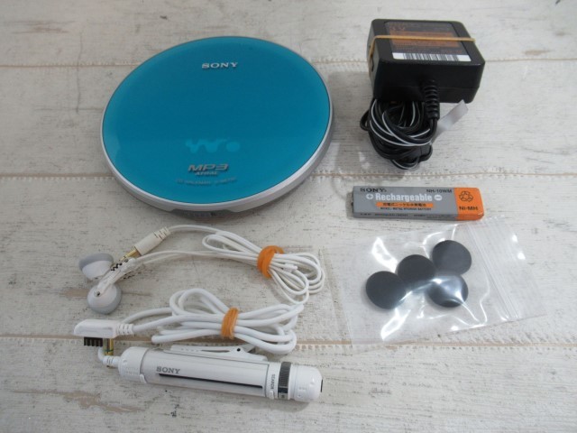 SONY CD ウォークマン D-NE730 ブルー ACアダプター リモコン付 ○動作