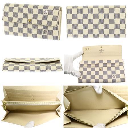 ルイヴィトン 長財布 ポルトフォイユ ダミエアズール サラ VUITTON