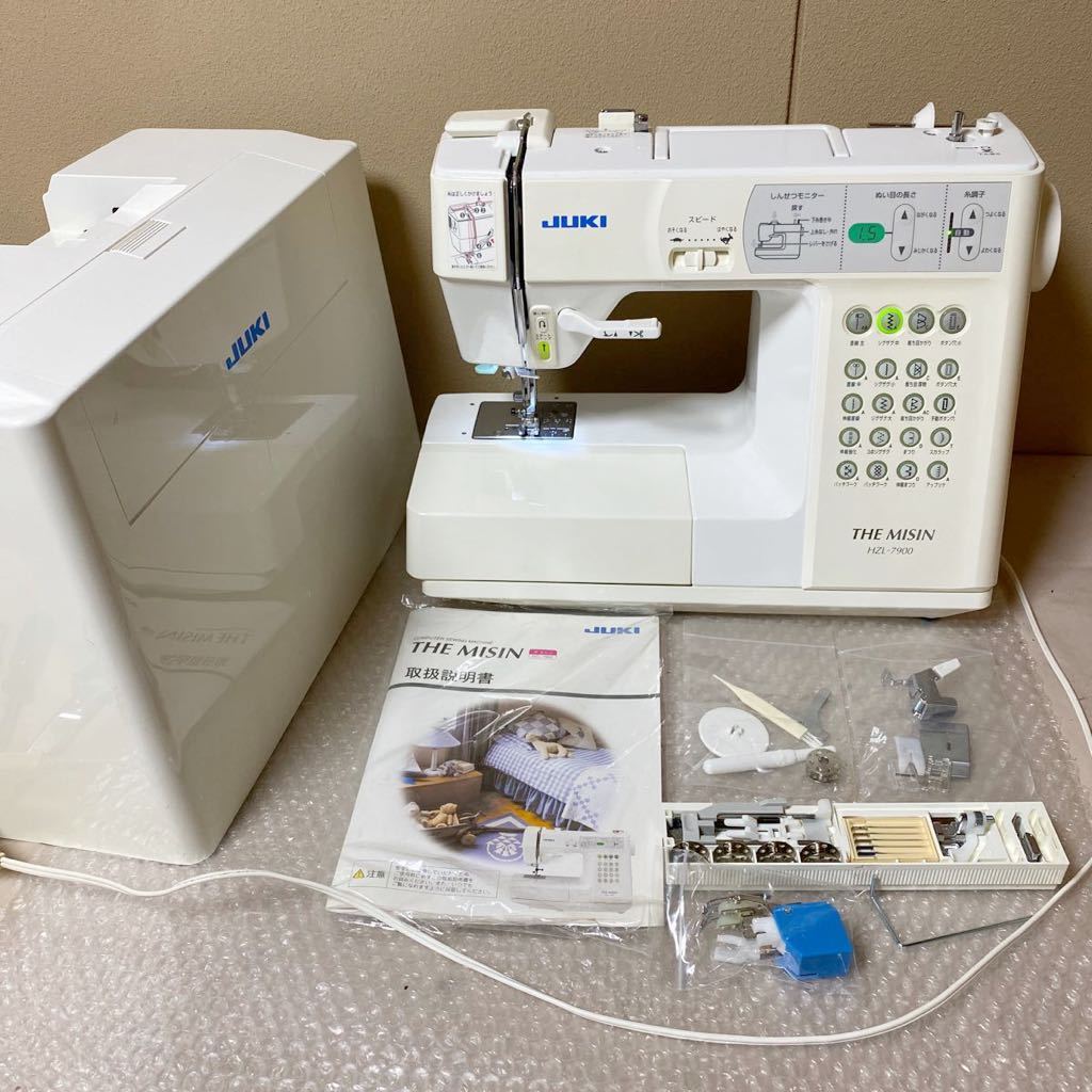 JUKI ジューキ the misin コンピューターミシン HZL-7900 JUKI ジューキ misin ◎美品◎ ◎付属品多数◎ フットコントローラー＆ワイドテーブル付き豪華特典付