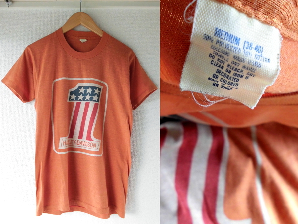  M USA製ハーレーダビッドソン Tシャツ オレンジ harley davidsonアメリカ製ナンバーワンno1 80sビンテージ(ハーレーダビッドソン)｜売買されたオークション情報、yahooの商品情報をアーカイブ公開 - ハーレーダビッドソン