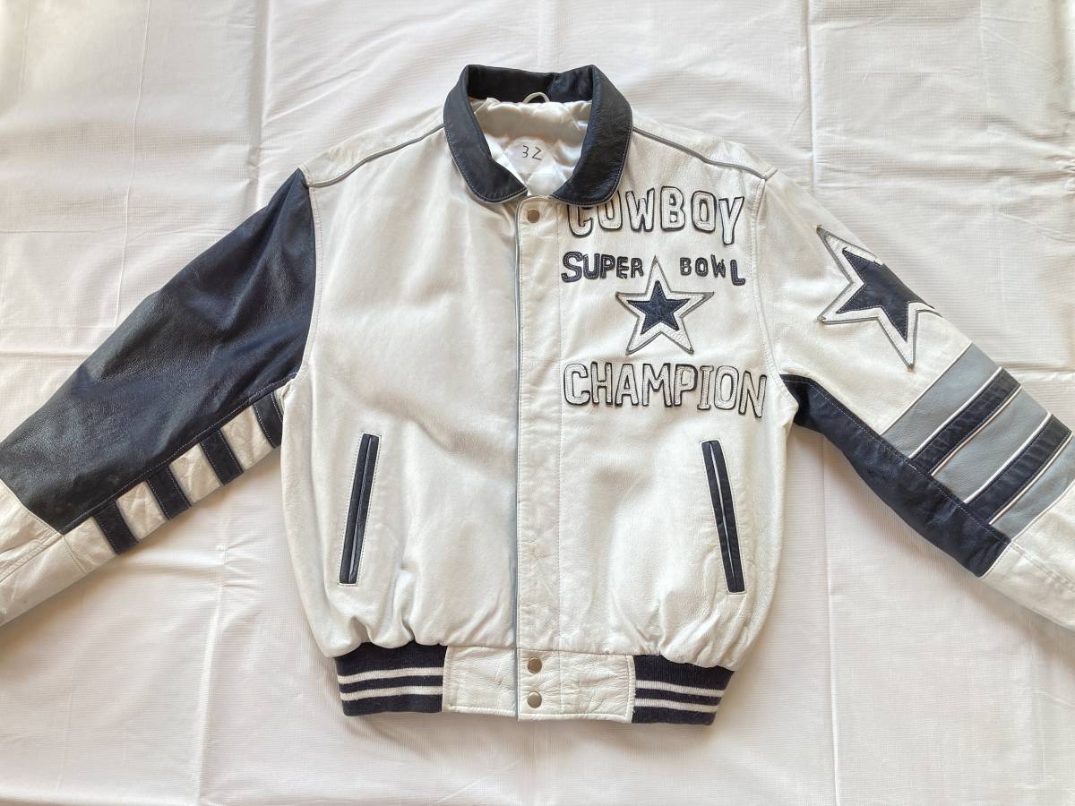 管３２ COWBOY CHANPION／オールレザージャンバー／アメカジ／Lサイズ(Lサイズ)｜売買されたオークション情報、yahooの商品情報をアーカイブ公開 - オークファン スタジアムジャンパー