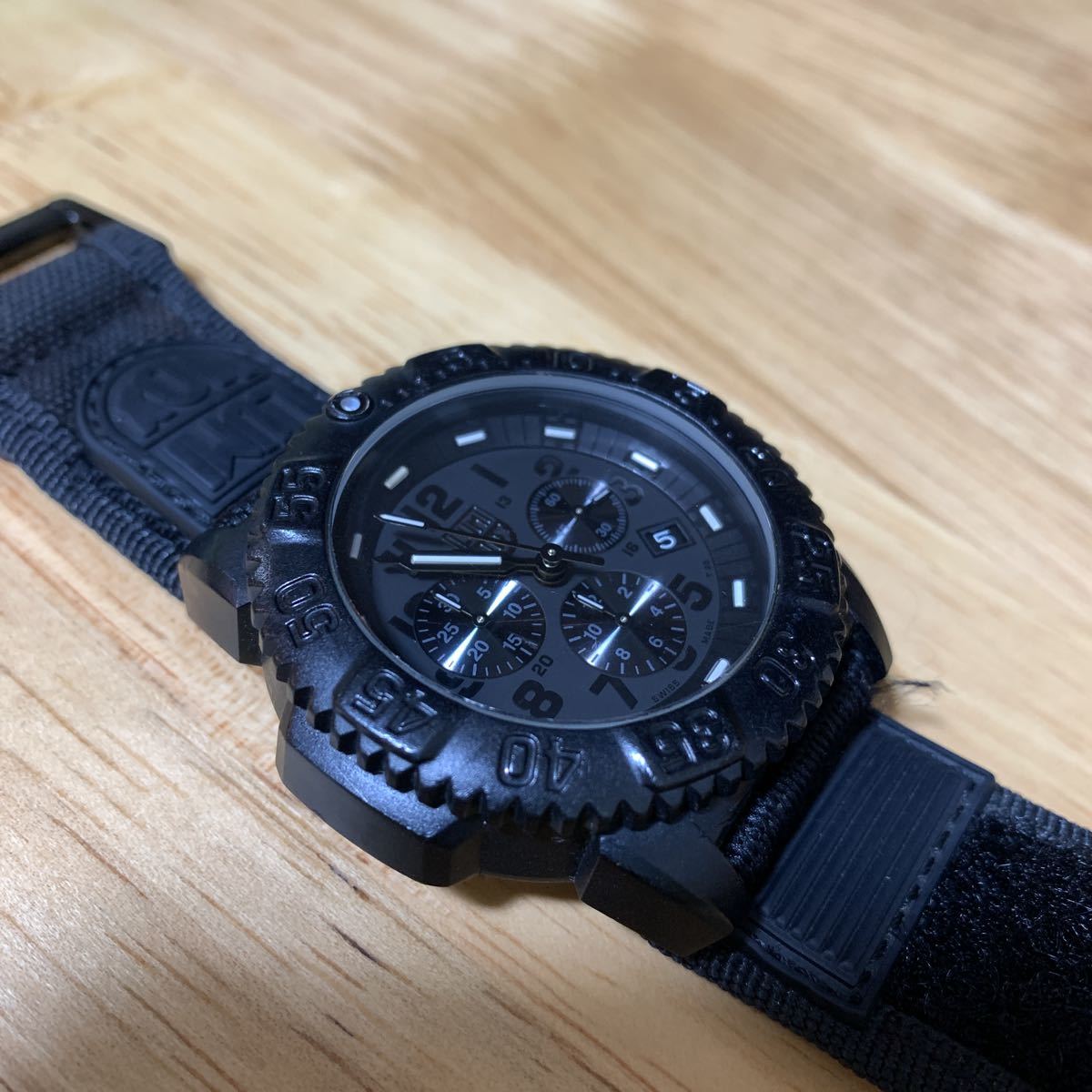 ルミノックス Luminox ネイビーシールズ カラーマーク ダイバーズ シリーズ クロノグラフ メンズ 腕時計 ブラックアウト クォーツ ルミノックス Luminox クロノグラフ 時計 ブラック/ブルー