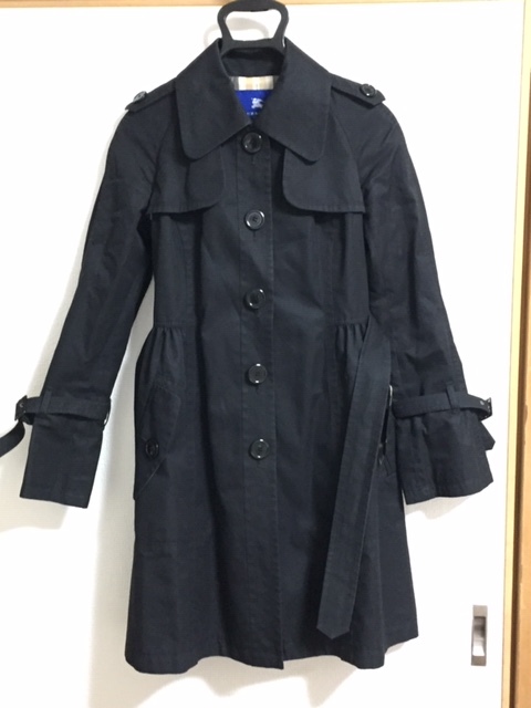 1円 美品 バーバリー ブルーレーベル レディース トレンチコート  
