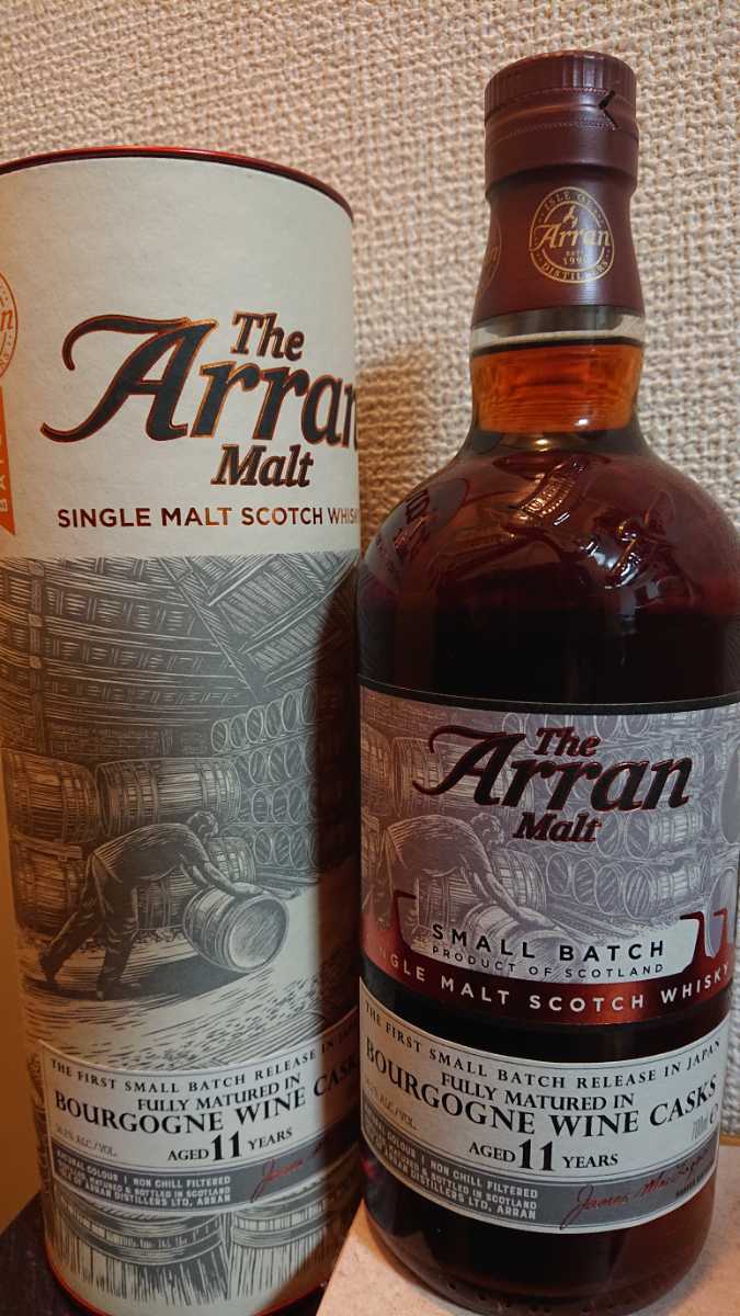 希少 アラン ブルゴーニュワインカスク11年 54.2% The Arran 11y
