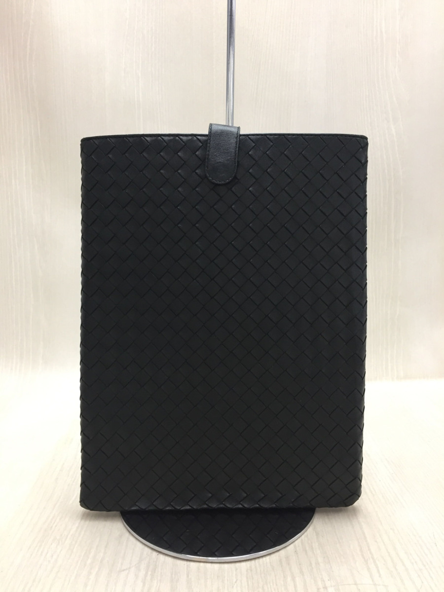 BOTTEGA VENETA◇服飾雑貨/ブラック/イントレチャート/iPadケース