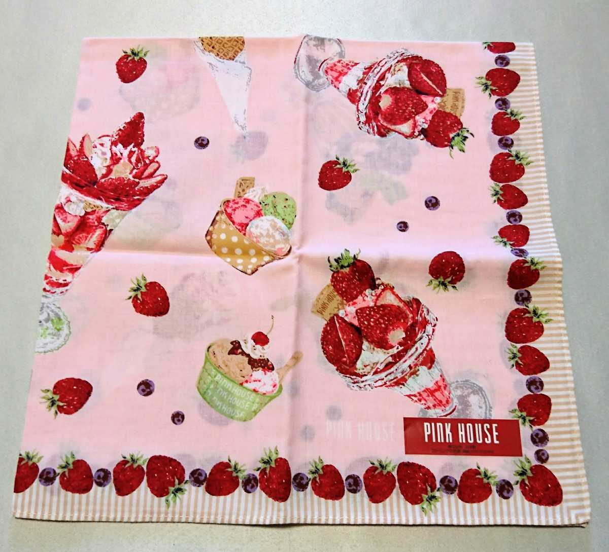 Pink House ピンクハウス ハンカチ いちごパフェ ピンク ピンクハウス 売買されたオークション情報 Yahooの商品情報をアーカイブ公開 オークファン Aucfan Com