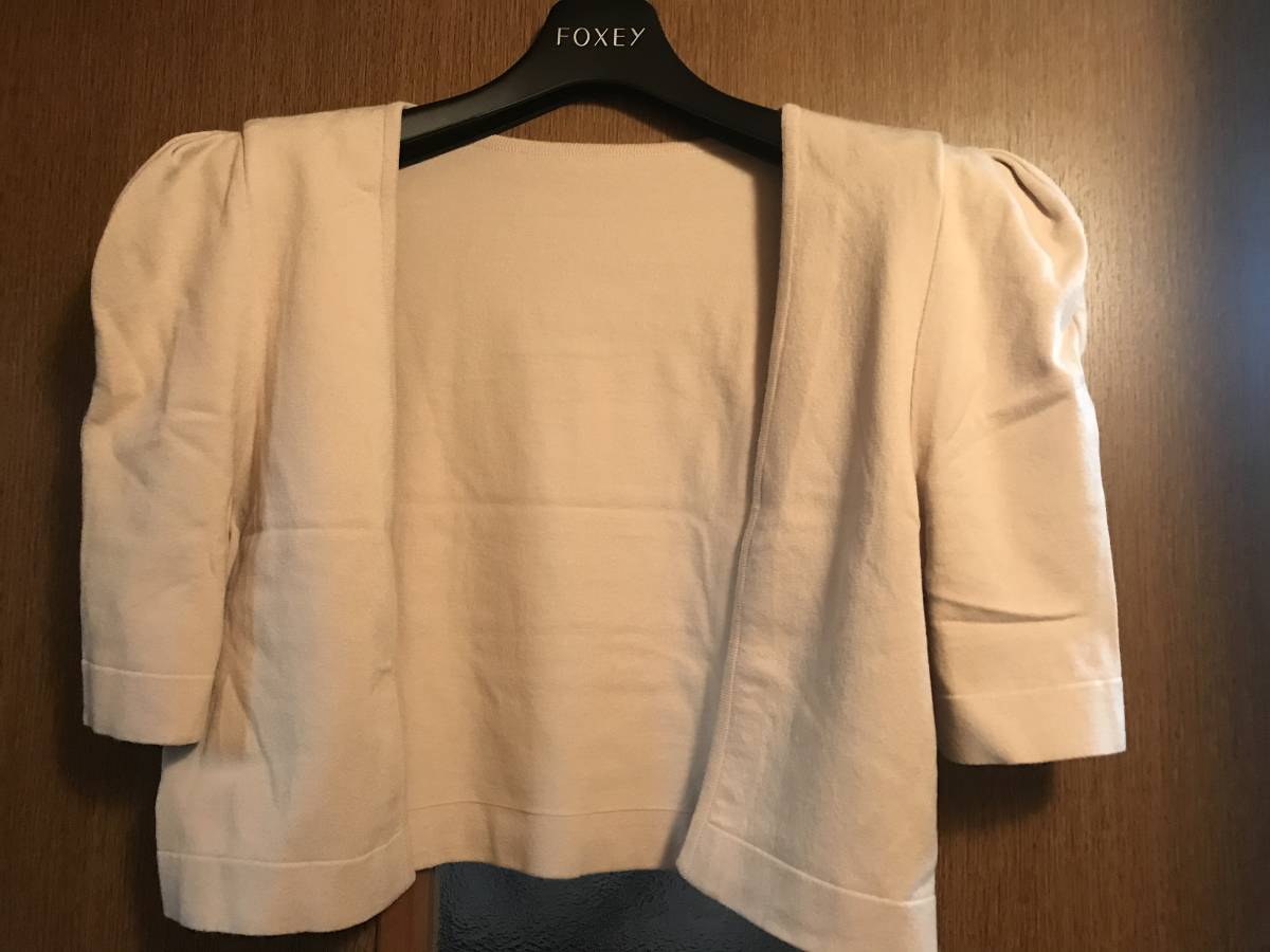 限定SALE，最新作】 FOXEY NEW YORK ストレッチ ボレロ ベージュ 春夏 