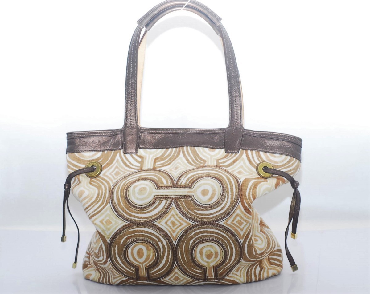 △コーチ COACH オプアート ショルダーバッグ トートバッグ レディース 