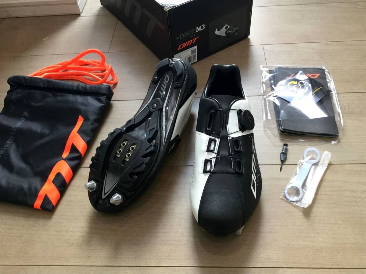 ☆残1 新品 DMT M3 MTBシューズ 白黒 41 ボアクロージャー 東レ製