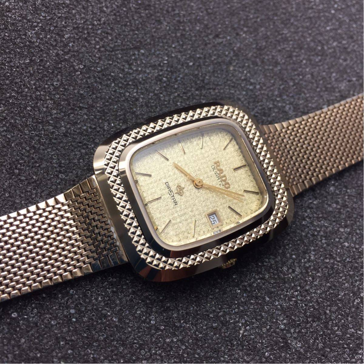 RADO DIASTAR メンズ　ブラック超硬ケース　クォーツ腕時計　電池未交換 RADO DIASTAR クォーツ メンズ 超硬ケース LR41電池交換 【公式通販】