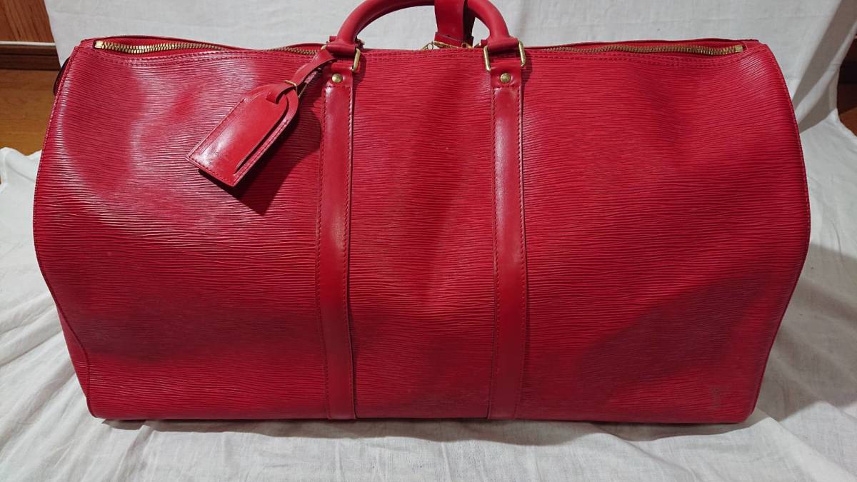 0905-11 LOUIS VUITTON LV ルイヴィトン キーポル55 エピ ボストン 