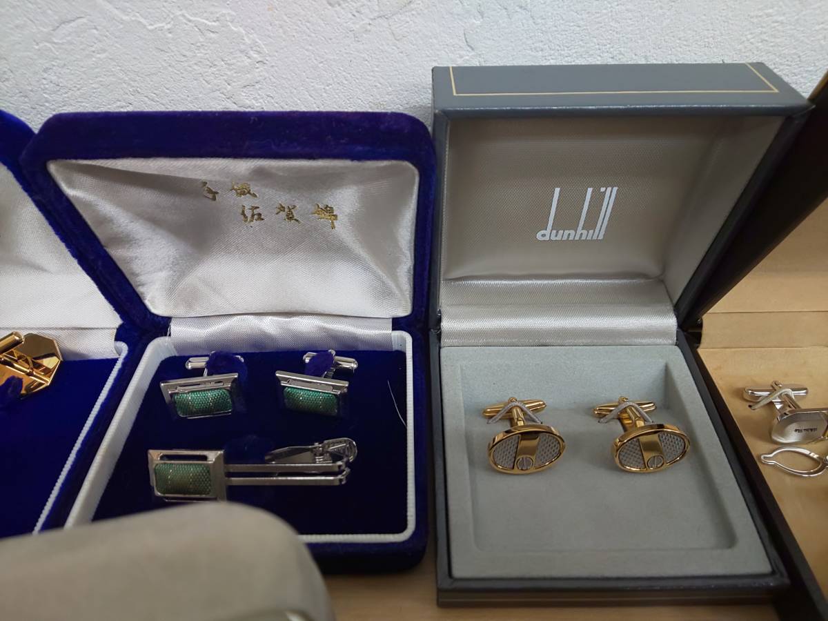 dunhill セット ゴールド カフスボタン タイピン ダンヒル ブラック 