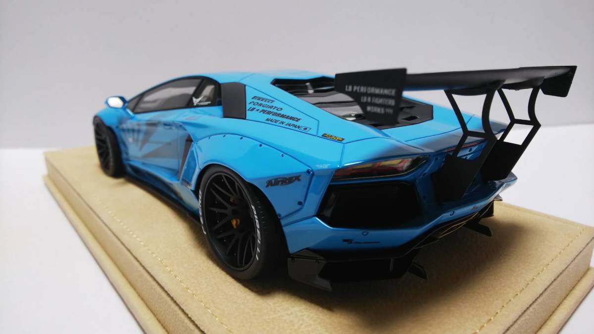 ⑦ 限定40台 1/18 ランボルギーニ LP700-4 Aventador Liberty Walk LB Works Baby Blue ...