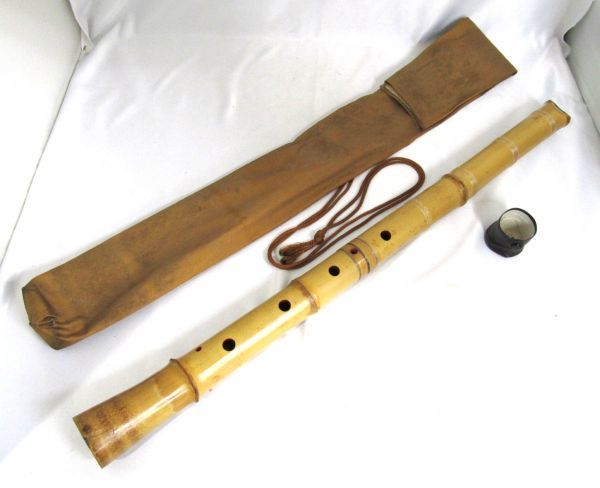 一嶺銘 尺八 竹製 全長約62cm 在銘 和楽器 琴古流 都山流
