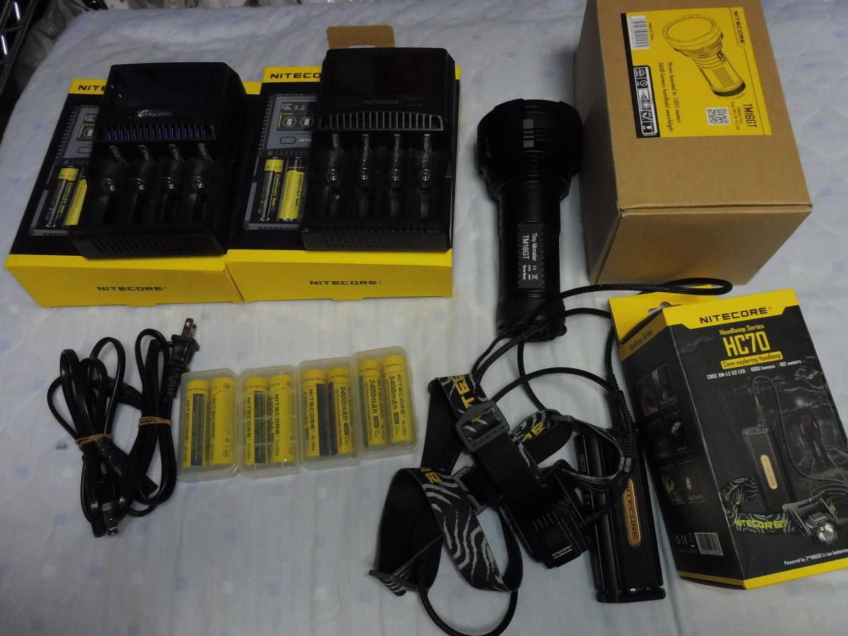 【大得価，新作登場】 ナイトコア ＴＭ１６ＧＴ ＮＩＴＥＣＯＲＥ ハンディライト 専用１８６５０充電池 ヘッドライト付き 非常用(ハンディライト、懐中電灯)｜売買されたオークション情報、yahooの商品情報をア その他
