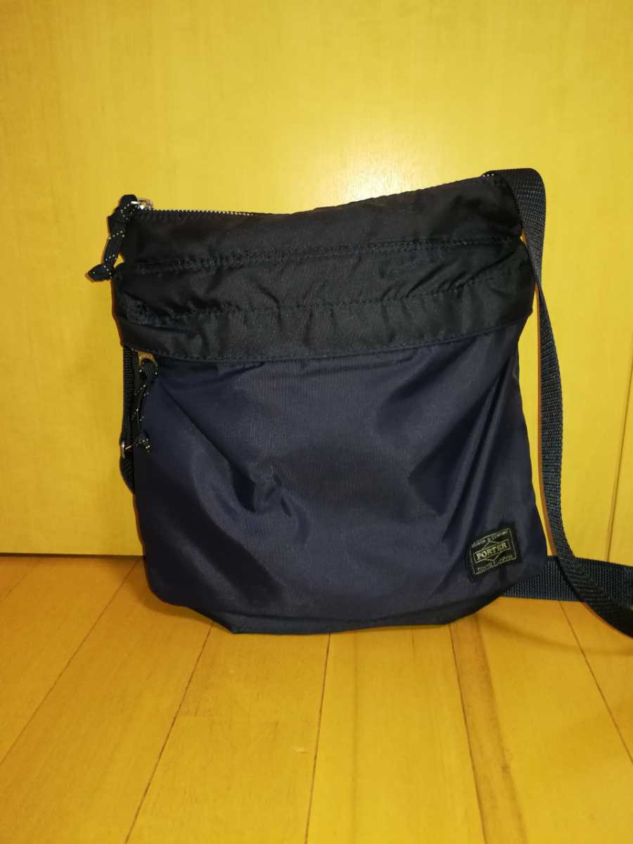 ポーター フォース ショルダー ネイビー 中古美品 PORTER FORCE 【公式