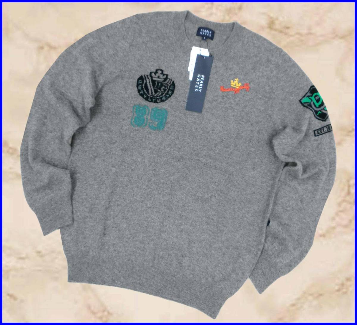 激安大特価，100%新品 正規品/ パーリーゲイツゴルフニット 暖かカシミヤ100%クルーネックプルオーバーハイゲージ織セーター L5グレー定価:33 000円(セーター)｜売買されたオークション情報、yahooの商品情報をアー セーター