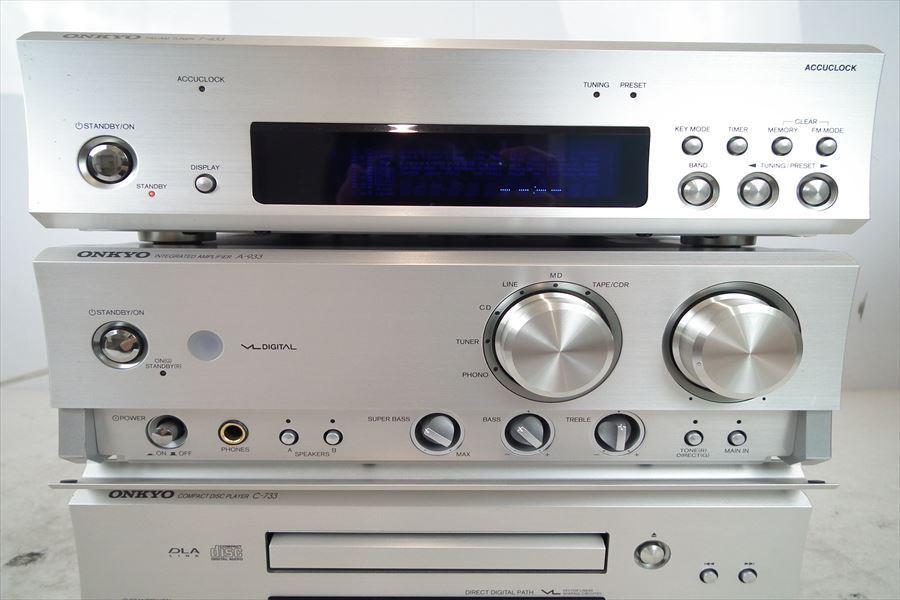 ONKYO A-933 ミニコンポ6点セット◇現状品 - ☆ ONKYO オンキョー T