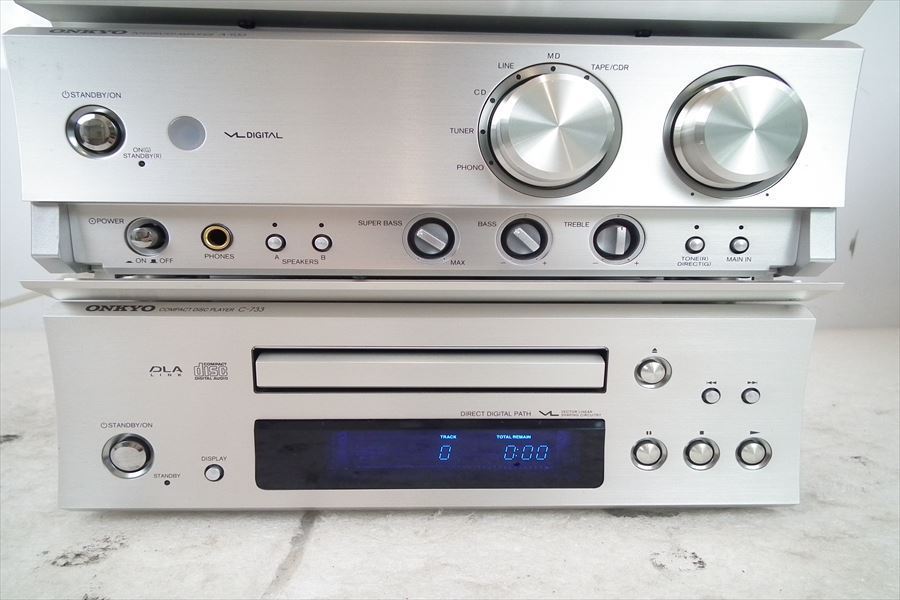 ONKYO A-933 ミニコンポ6点セット◇現状品 - ☆ ONKYO オンキョー T