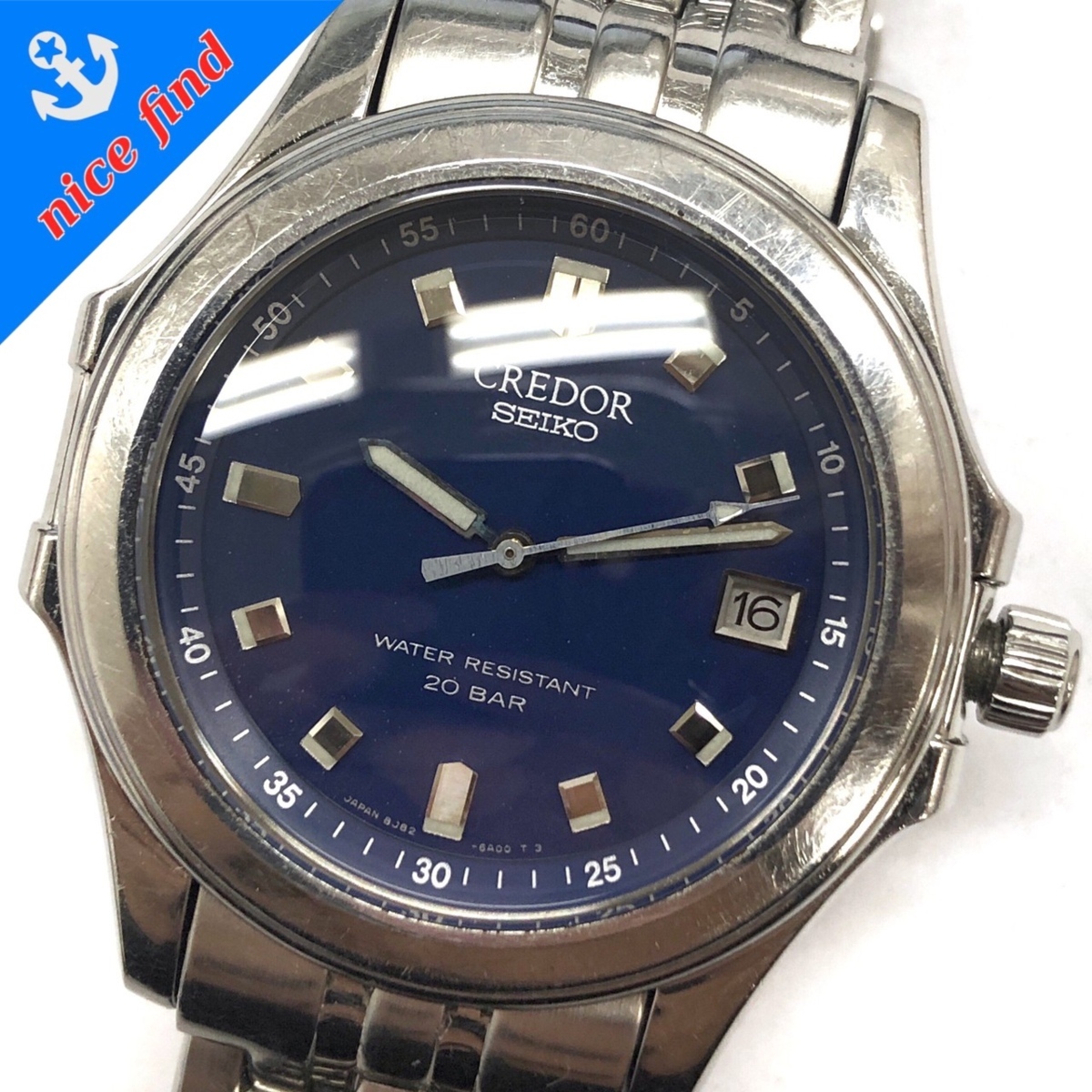 GCAX997 パシフィーク セイコー 8J82-6A00 クレドール クオーツ 京都屋 