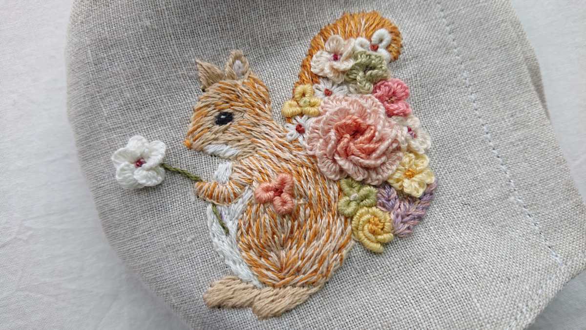 膨れ刺繍フラワー ファッションマスクワイヤー入り日本製 ＼6⁄4～6⁄11 
