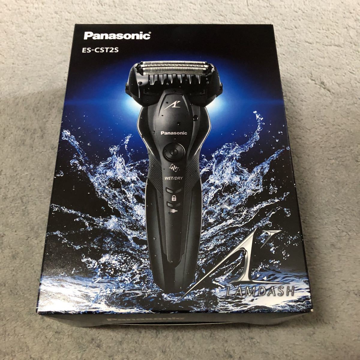 最新(2020年7月1日発売)新品 正規品 未開封 Panasonic パナソニック リニアシェーバー ラムダッシュ 3枚刃 WET&DRY 黒 ES-CST2S-K ESCST2SK_1