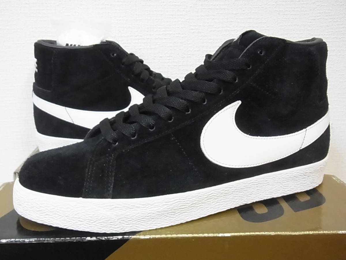 新品箱付 08年製 2008 BLAZER SB BLACK WHITE MID SUEDE ナイキ
