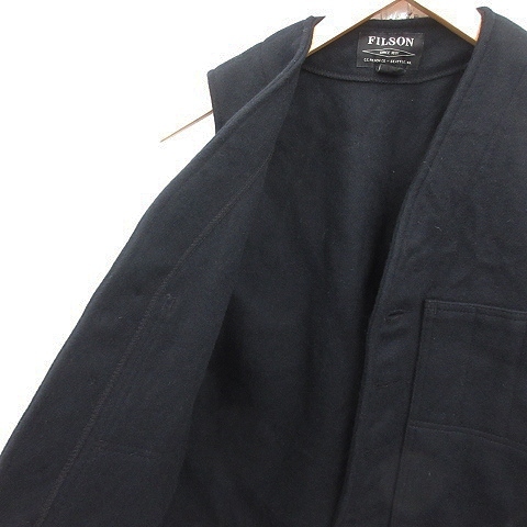フィルソン FILSON ベスト 前開き アメリカ製 ウール S 黒 ブラック