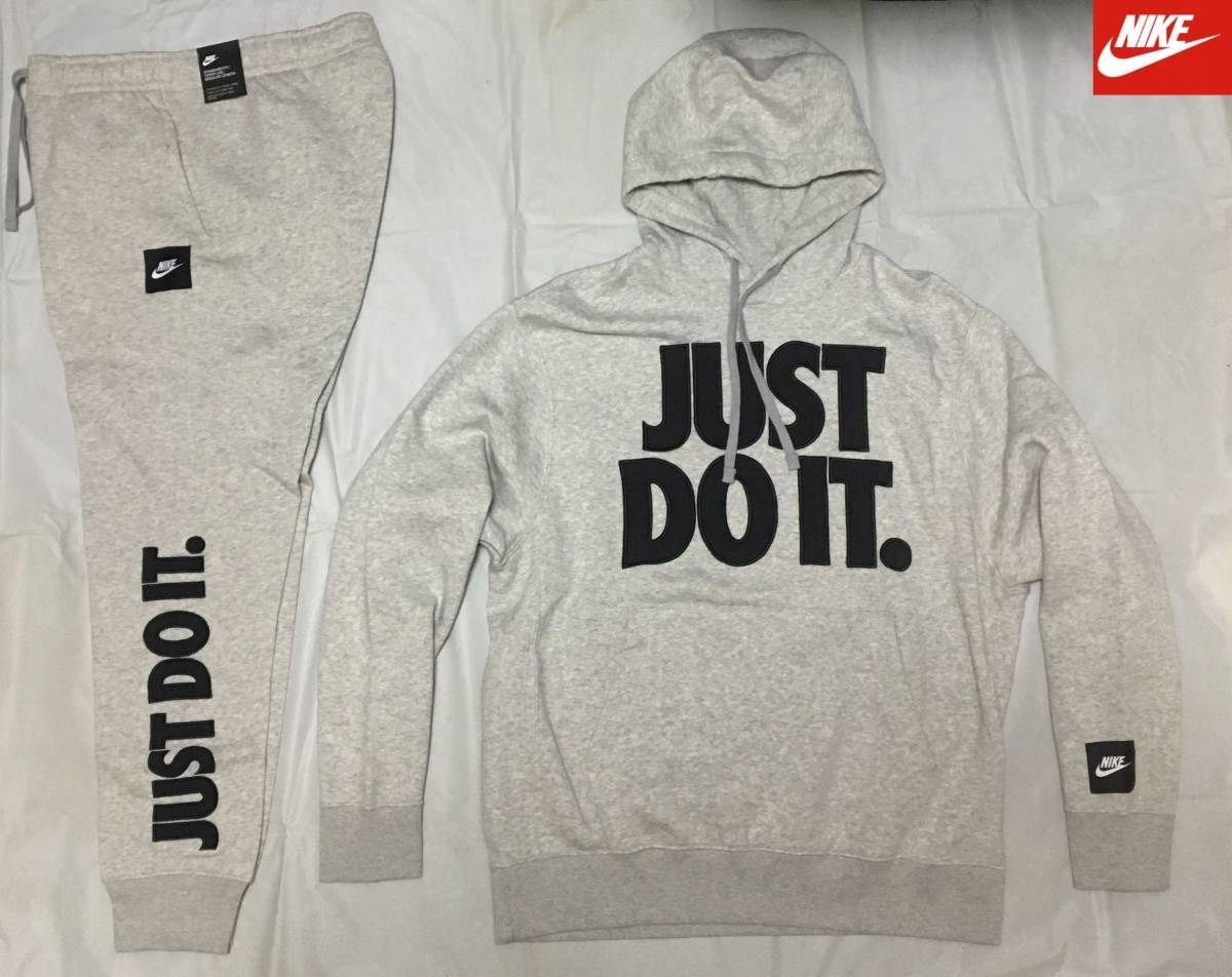 【人気，最新作】 L ナイキ NIKE グレー スウェット ジャージ 上下 JUST DO IT 黒 ジョガーパンツ フード パーカー 軽量 本物 正規品 メンズ(ナイキ)｜売買されたオークション情報、yahooの商品情報をアーカイブ公開 スウェット