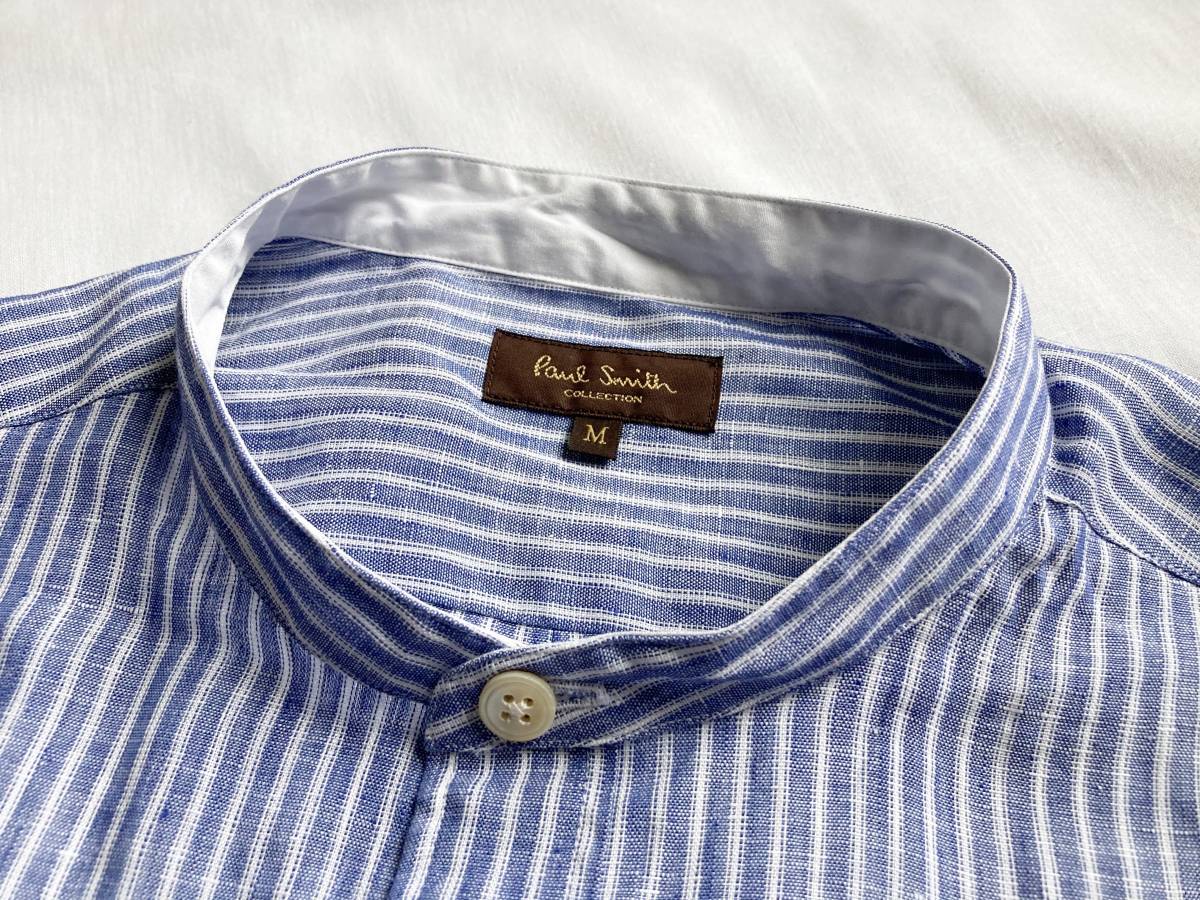 ポールスミス ヴィンテージ ストライプリネンシャツ 新品 Paul Smith collection ポールスミス コレクション リネン バンド
