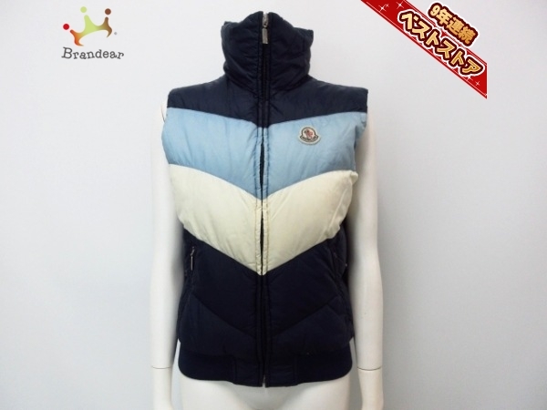 MONCLER ホワイト　ロゴマーク　コミックタグ　ダウンベスト　サイズ1 MONCLER ホワイト ロゴマーク コミックタグ ダウンベスト サイズ1 楽天