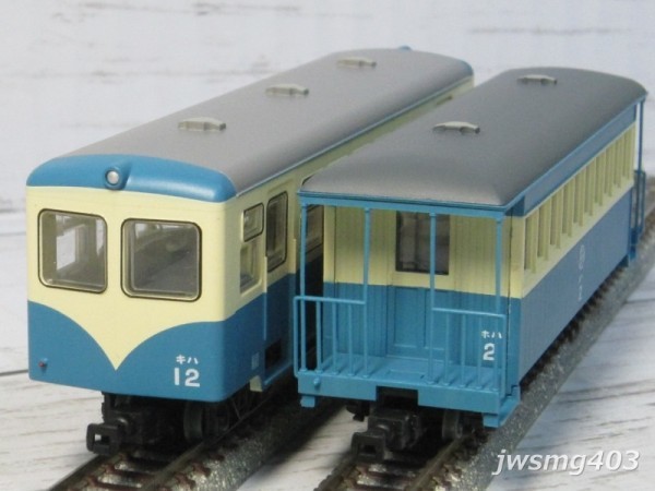 中古 TOMYTEC 鉄道コレクション 富井電鉄猫屋線キハ12・ホハ2形 新塗装
