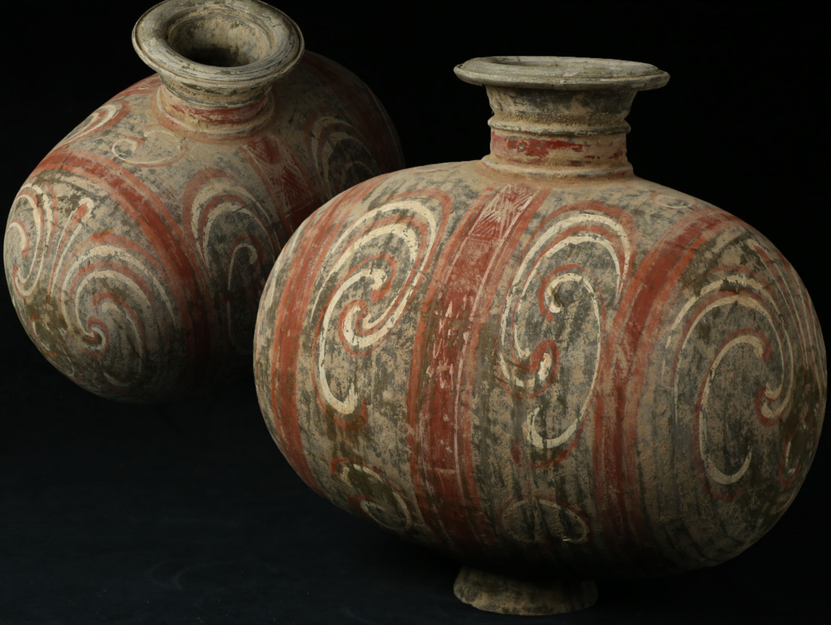 陶器大壺　中国　アンダーソン土器紀元前3000年 陶器大壺 中国 アンダーソン土器紀元前3000年 侍中国土器 : 古美術