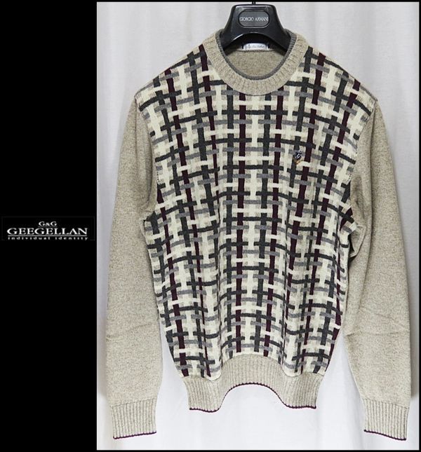 全国無料，低価 ＜ ： ＞ゲラン＜GEE GELLAN＞Lattice pattern layered tone Crew Neck ニット セーター＜50＞(セーター)｜売買されたオークション情報、yahooの商品情報をアーカイブ公開 - オークファン セーター