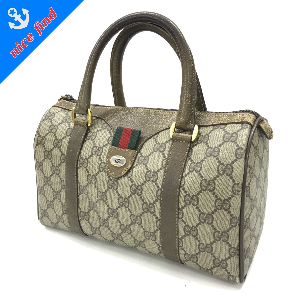 ◇オールドグッチ GUCCI◇シェリーライン 58 02 006 ミニボストン