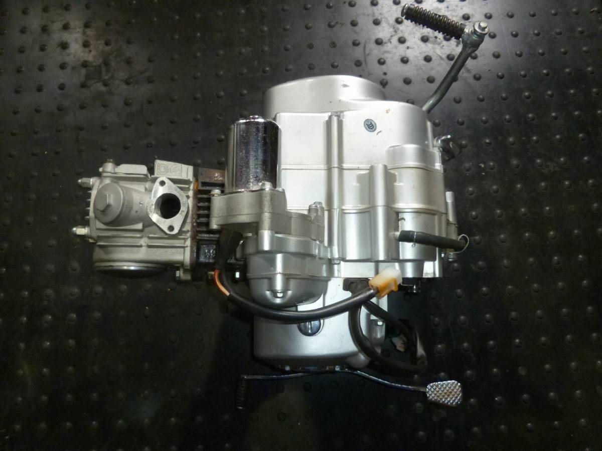 エンジン 本体 110cc 全波 4スト 125cc 中華エンジン　ノークラロータリー4速セル付エンジン（新同好調）SET（キャブ、ハーネス他）