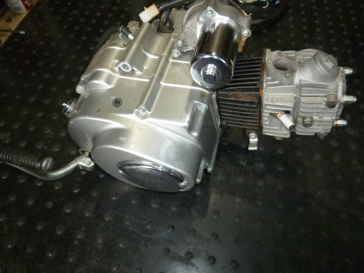 エンジン 本体 110cc 全波 4スト 125cc 中華エンジン　ノークラロータリー4速セル付エンジン（新同好調）SET（キャブ、ハーネス他）