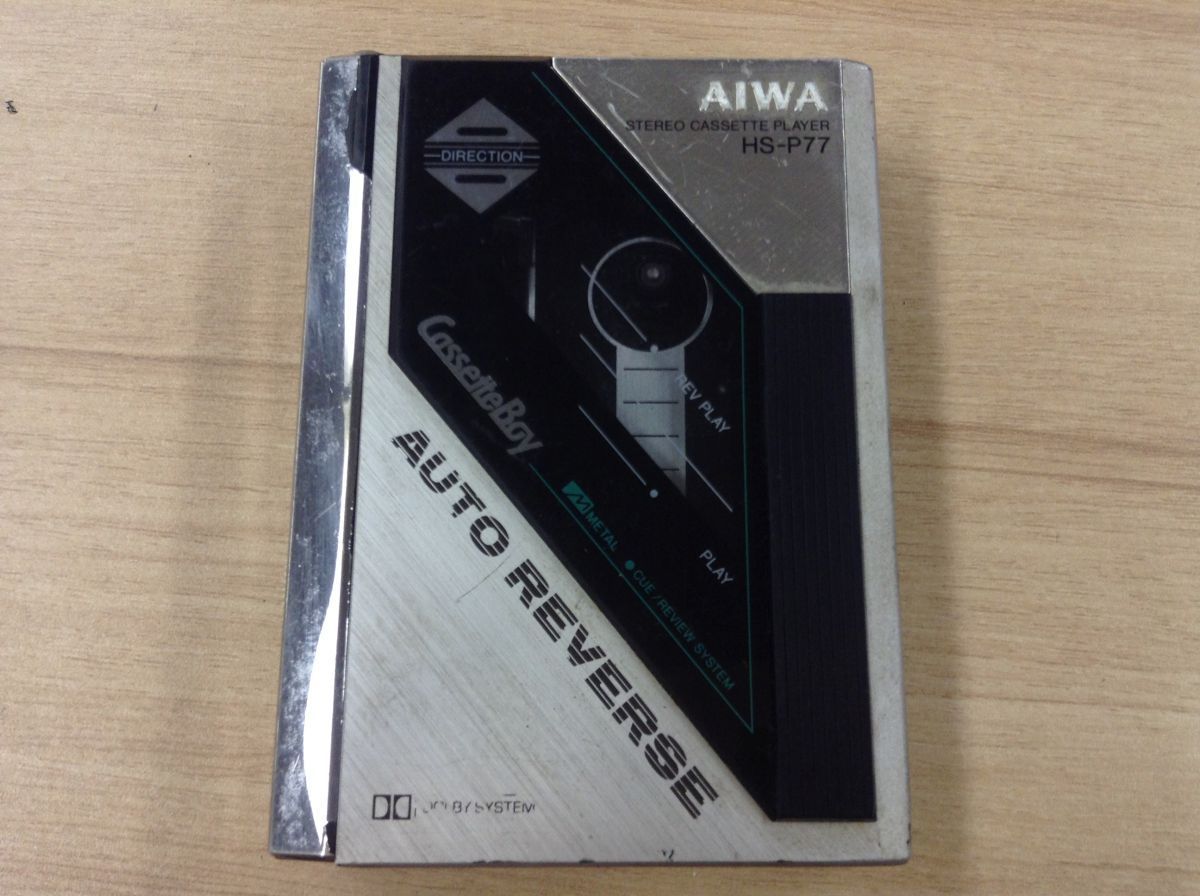 9824W] AIWA HS-P77 アイワ ポータブルカセットプレーヤー カセット