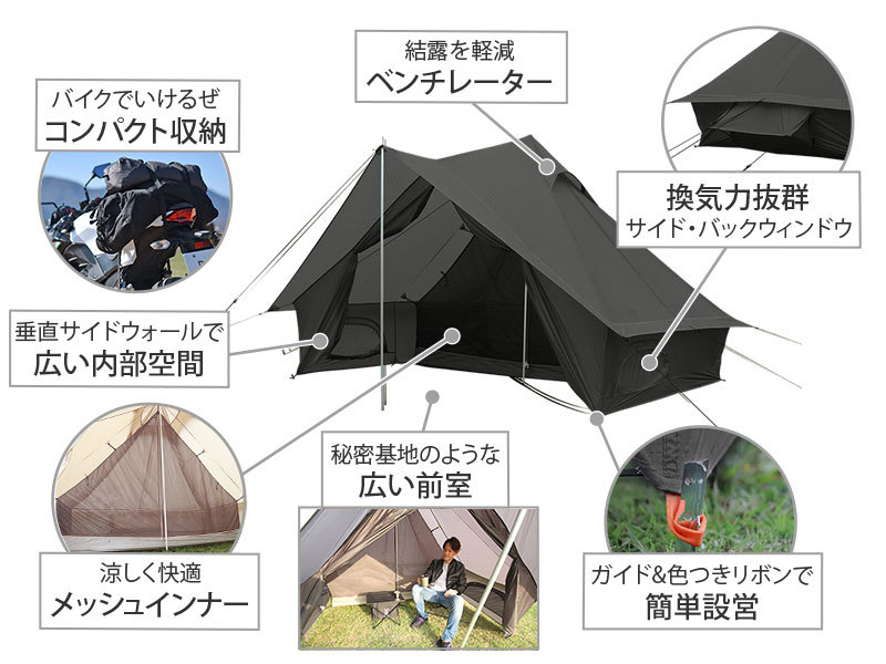 爆買い，豊富な ショウネンテント T1-602 GY DOD グランドシート付(ツーリング用)｜売買されたオークション情報、yahooの商品情報をアーカイブ公開 - オークファン ツーリング用