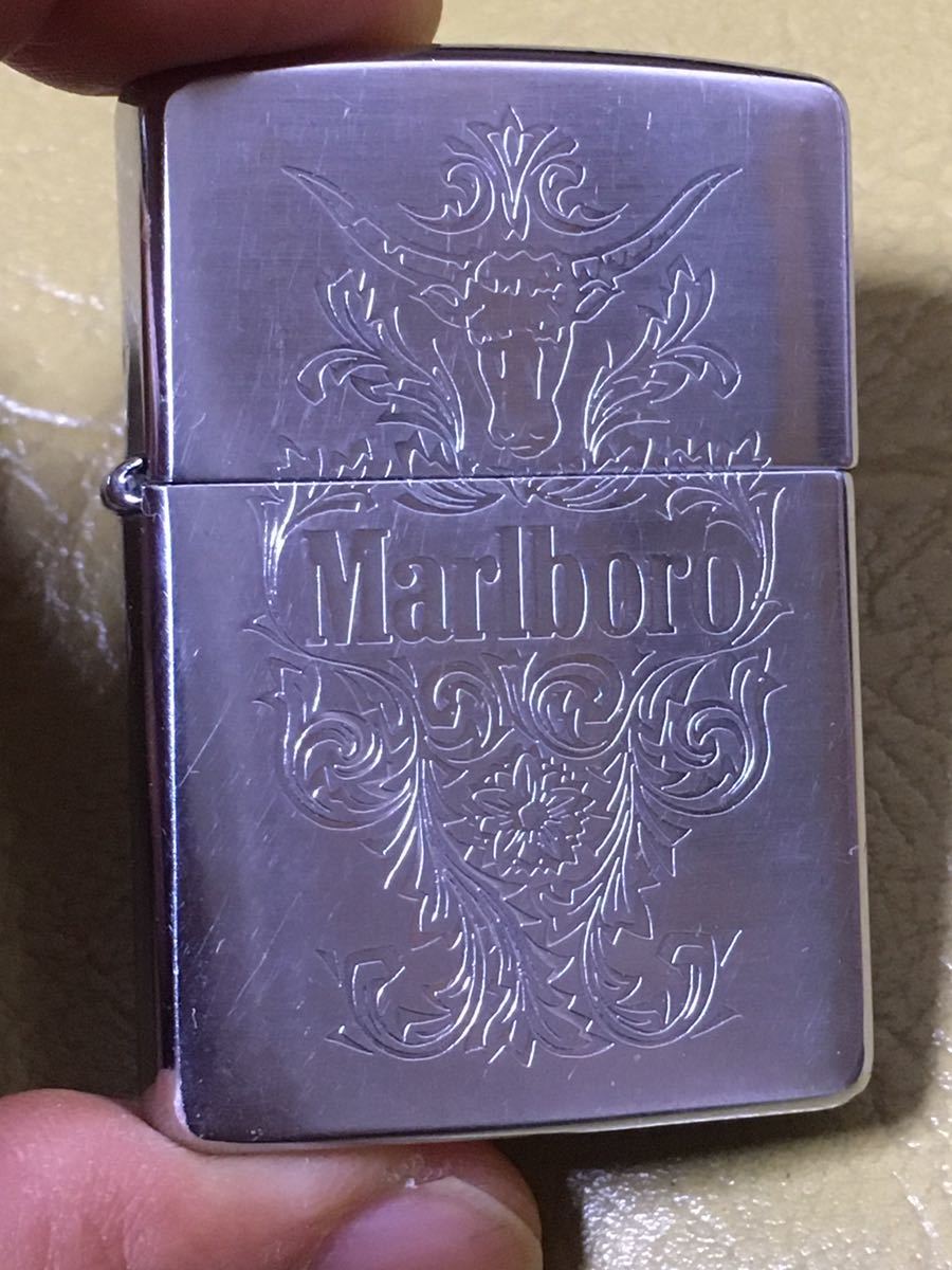 ☆ マルボロ Marlboro 1994年商品 草木 花 彫刻 ジッポー オイル 