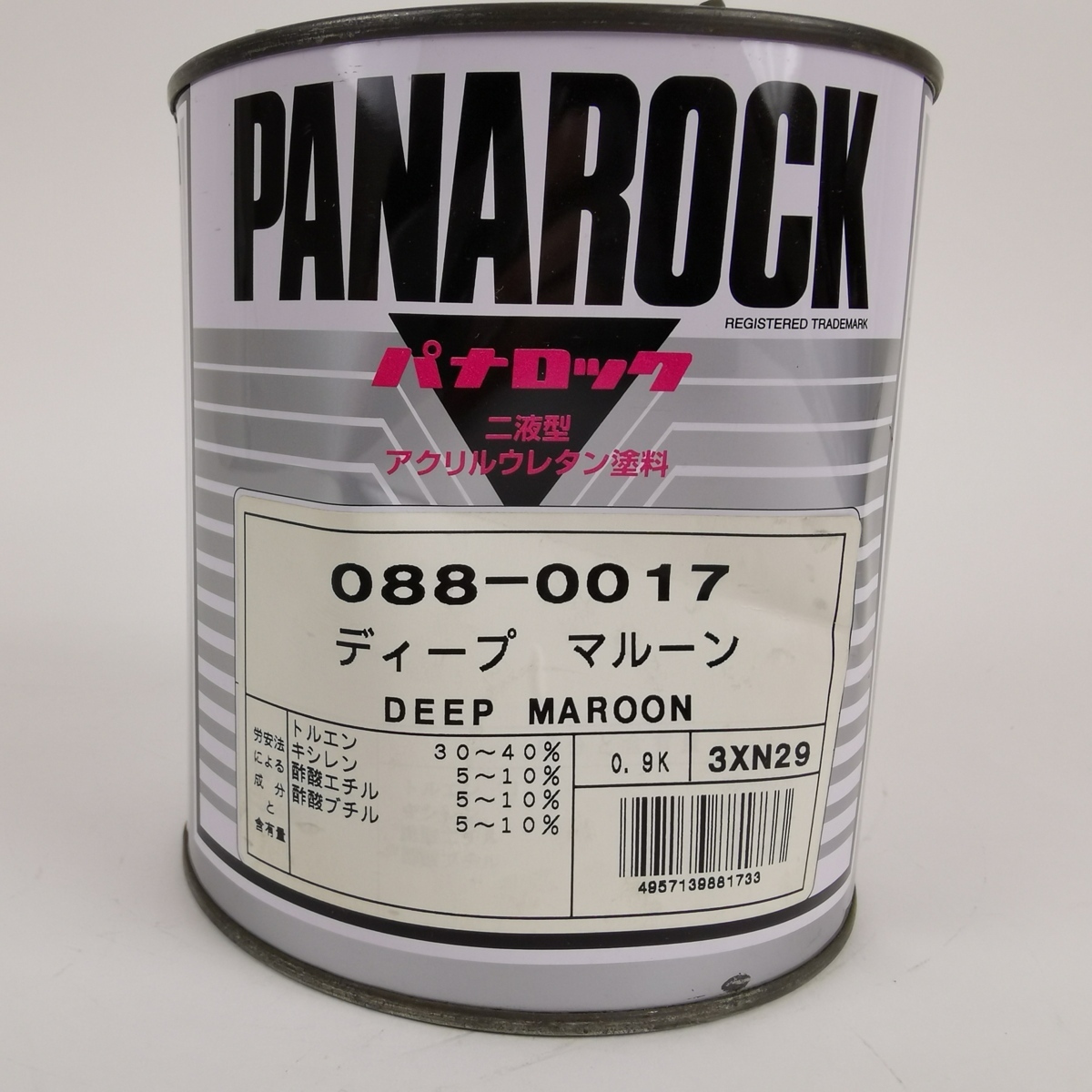 【paint-k】こちらからご購入ください ロックペイント パナロック ディープマルーン 088-0017 0.9kg 塗料