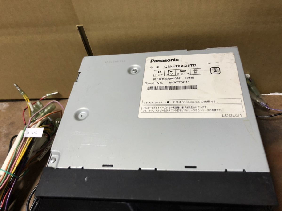 パナソニック CN-HDS625TD HDDナビ ☆ Panasonic 2016年度地図データ 地デジ 日本正規代理店 ストラーダ 2014年地図 CN-HDS625D 地デジフルセグ付 Strada 動作確認済！！☆送料別 HDD DVD☆04366419
