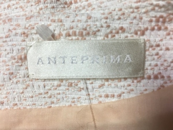 アンテプリマ ANTEPRIMA サイズ40 M - ピンクベージュ レディース 半袖/ロング 美品 ワンピース ANTEPRIMA レディース アンテプリマ グレー(ラメ 七分袖Tシャツ アイボリー