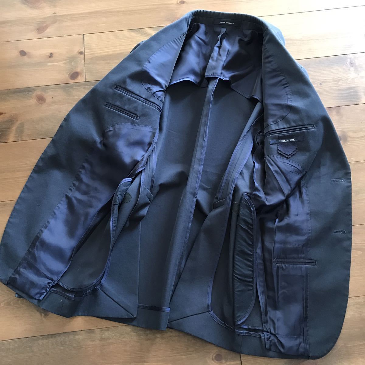 美品 タリアトーレ コットン ジャケット 44 ネイビー TAGLIATORE BEAMS 