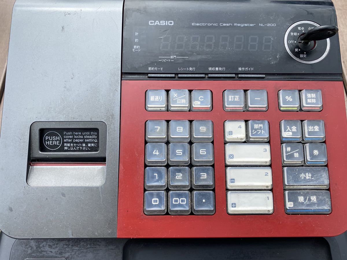 CACIO カシオ 電子レジスター NL-200 レッド 動作確認済み used 店舗