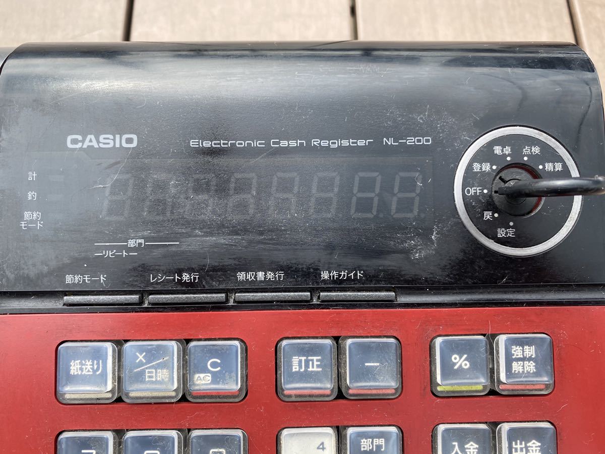 CACIO カシオ 電子レジスター NL-200 レッド 動作確認済み used 店舗