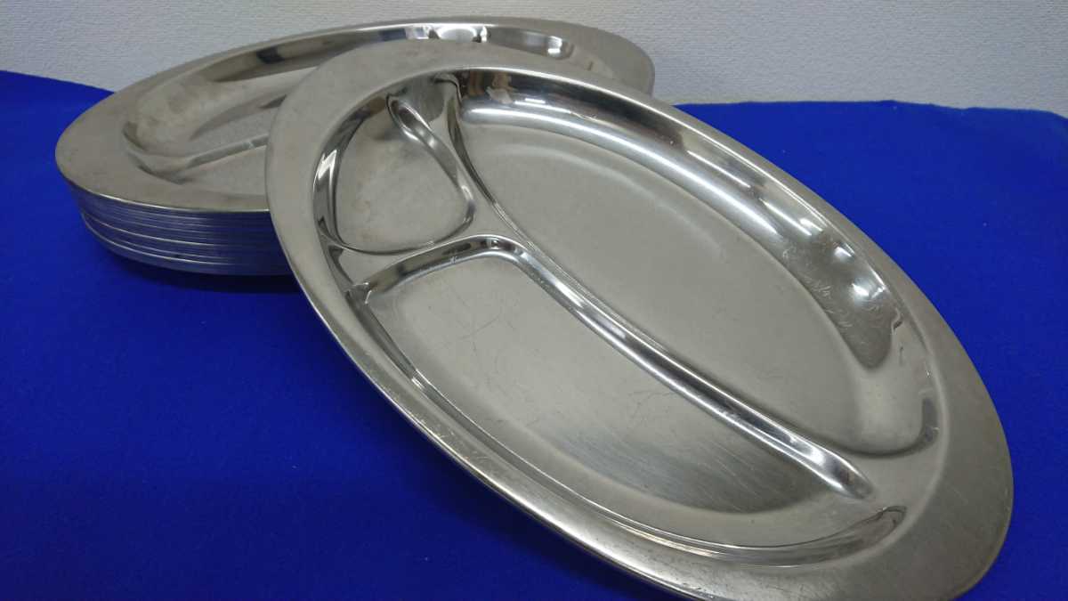 【驚きの破格値，セール】 ステンレス製 プレート 37枚 まとめ売り STAINLESS STEEL 18-8 カレー皿 ランチ皿 平皿 楕円形 201005(その他)｜売買されたオークション情報、yahooの商品情報をアーカイブ公開 - オークファン プレート、皿